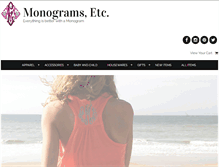Tablet Screenshot of monogramsetc.net